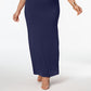 NY Collection Women's Plus Size Chiffon Cold-Shoulder Maxi Dress Navy Size 2X