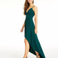 Speechless Juniors' Scalloped-Neck High-Low Dress Bright Green Size 5