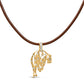 18K 1.00 Cttw Diamond Cat and Bail Pendant Necklace Collar with Matte Finish (F-G Color, VS2-SI1 Clarity)
