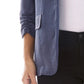 BCX Juniors' Ruched-Sleeve Open-Front Blazer Navy Size Small