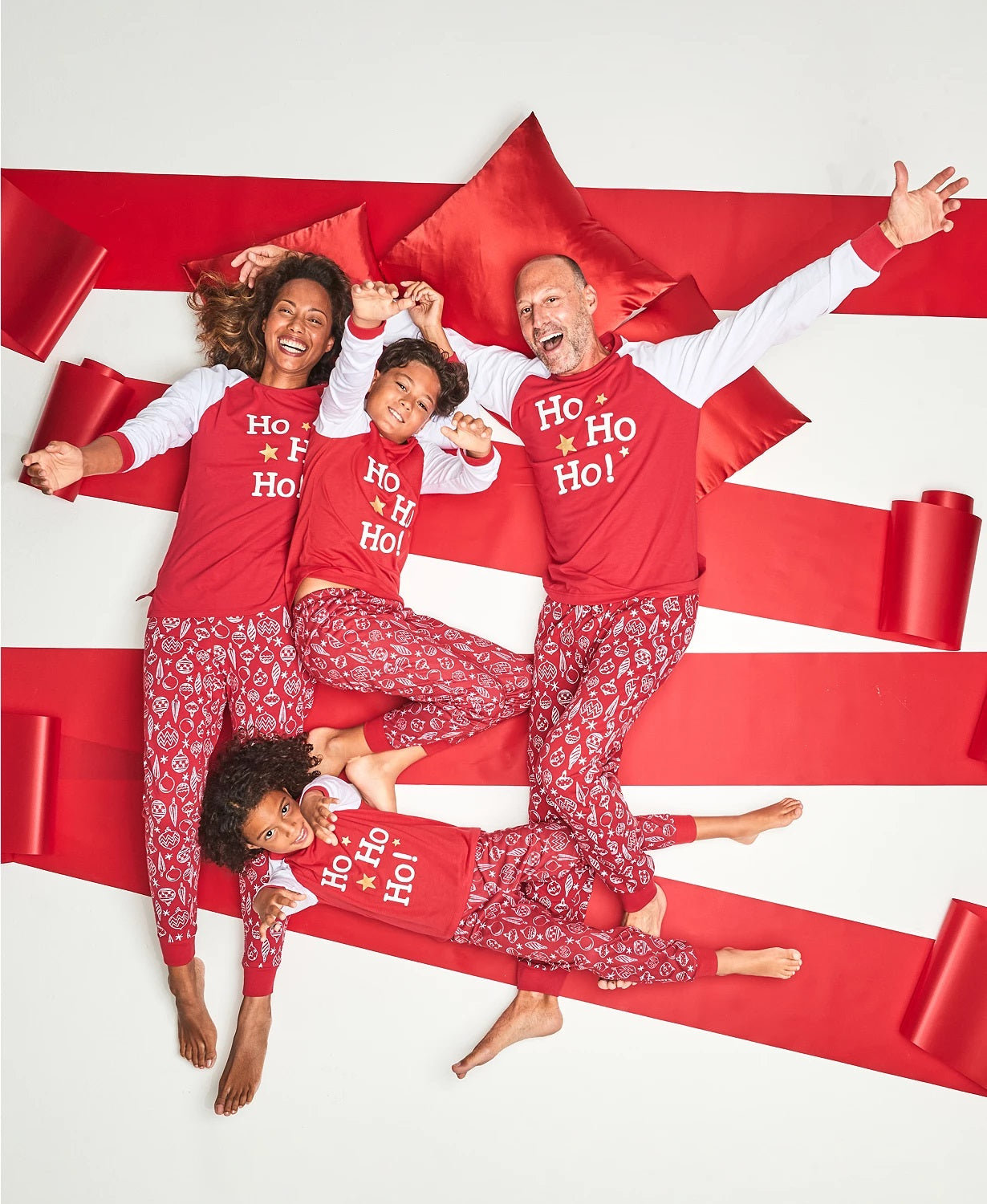 Family Pajamas Matching Baby Ornament Print Red Size 18 Months
