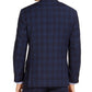 Michael Kors Men's Classic-Fit Airsoft Stretch Navy Blue Plaid Suit Jacket Navy Size 48