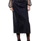 Moon River Cotton Studded Midi Skirt Black