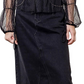 Moon River Cotton Studded Midi Skirt Black