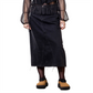 Moon River Cotton Studded Midi Skirt Black