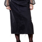 Moon River Cotton Studded Midi Skirt Black