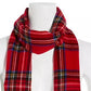 Steve Madden Women's Classic Plaid Muffler Scarf Red Size Regular