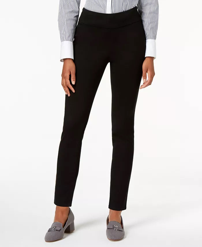 Charter Club Women's Pull-On Slim-Leg Jeans Black Size 10 Petite
