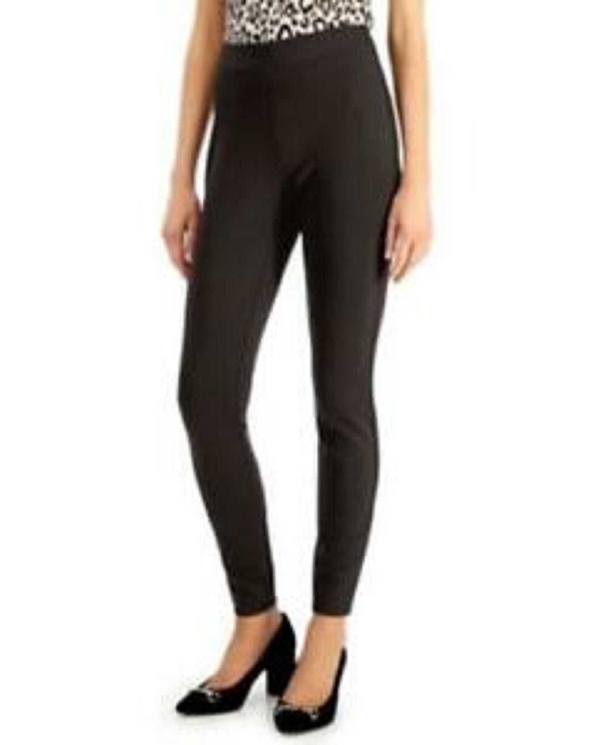 INC International Concepts Women's Wide-Waistband Skinny Pants Green Size 2
