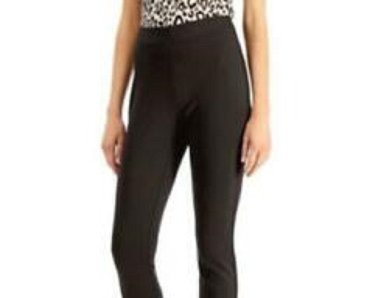 INC International Concepts Women's Wide-Waistband Skinny Pants Green Size 2