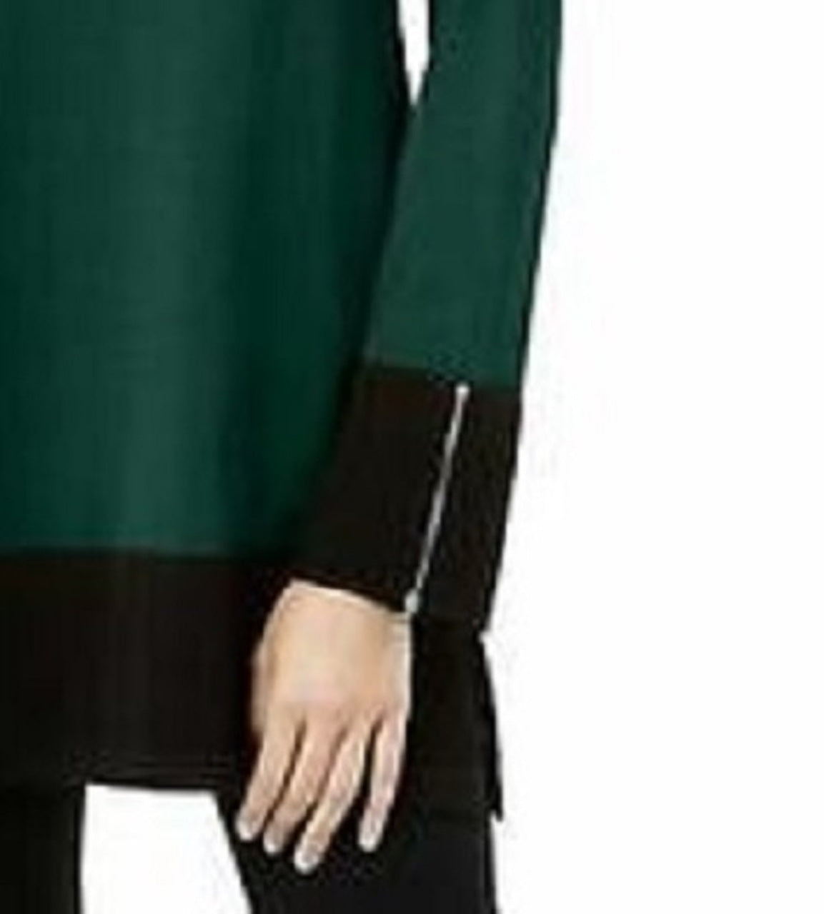 Alfani Women's Ottoman Knit Tunic Sweater Green Size Medium
