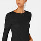 INC International Concepts Women's Puff-Sleeve Top Navy Size Small