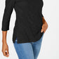 INC International Concepts Women's Puff-Sleeve Top Navy Size Small