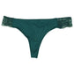 INC International Concepts Women's Lace Trim Thong Underwear Green Size XX-Large