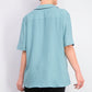 Alfani Women's Collared Surplice Blouse Green Size Small