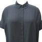 Alfani Women's Pleated-Back Shirt Black Size Small