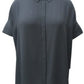 Alfani Women's Pleated-Back Shirt Black Size XX Large