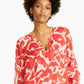 Alfani Women's Printed Blouse Wine Size Large