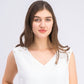 JM Women's Collection Grommet Tie-Hem Top  White Size Large