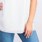 JM Women's Collection Grommet Tie-Hem Top  White Size Large