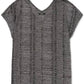 Alfani Women's Metallic Short-Sleeve Top Dark Gray Size Small