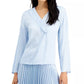 Alfani Women's Dot-Print Surplice Blouse White Size Small