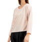 Alfani Women's Flared-Sleeve Top Red Size X-Large