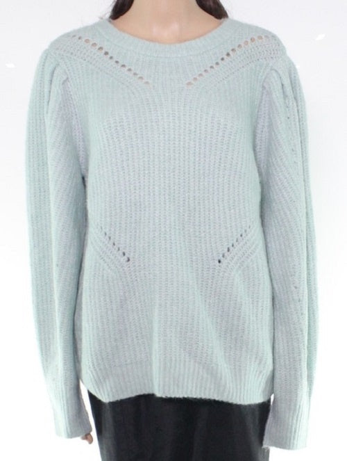 INC International Concepts Women's Volume-Sleeve Pullover Sweater Green Size Medium