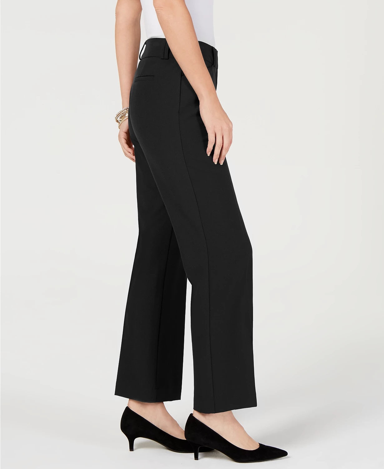 Alfani Women's Petite Curvy Bootcut Pants Black Size 14X4