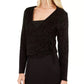 Calvin Klein Women's Glitter Wrap Sweater Black Size X-Large