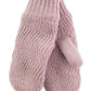 INC International Concepts Women's Chevron-Knit Mittens Dark Pink Size Regular