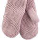 INC International Concepts Women's Chevron-Knit Mittens Dark Pink Size Regular