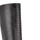 Nine West Women's Maxim Tall Stiletto Boots Black Croco Leather Size 7 M