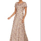 Alex Evenings Women's Rosette A Line Gown Brown Size 8