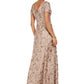 Alex Evenings Women's Rosette A Line Gown Brown Size 8