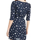 Trixxi Junior's Floral A Line Dress Navy Size Medium