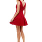City Studios Junior's V Neck Glitter Lace Dress Wine Size 1