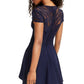 City Studios Junior's Lace Top Dress Blue Size 3