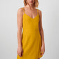 French Connection Women's Whisper V-Neck Envelope-Skirt Dress Brown Size 4