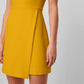 French Connection Women's Whisper V-Neck Envelope-Skirt Dress Brown Size 4