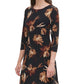 Tommy Hilfiger Women's Miranda Floral Dress Charcoal Size 6
