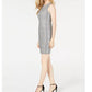 Calvin Klein Women's Plaid Sheath Dress Grey Size 4