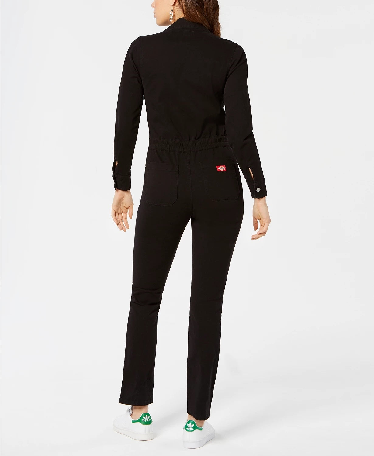 Dickies Juniors' Collared Jumpsuit Black Size Medium