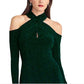 Rachel Roy Women's Simone Crisscross Halter Sheath Dress Green Size Medium