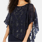Connected Women's Asymmetrical Overlay Jumpsuit Navy Size 6