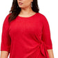 Robbie Bee Women's Plus Glitter Knit Sarong Dress Red Size 2X