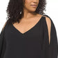 Michael Kors Women's Plus Ring-Shoulder Top Black Size 1X