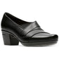 Clarks Collection Women's Emslie Warbler Leather Shooties Shoes Black Size 7.5 M
