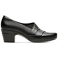 Clarks Collection Women's Emslie Warbler Leather Shooties Shoes Black Size 7.5 M