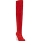 Jessica Simpson Women's Livelle Tall Stiletto Thigh High Boots Red Size 5.5 M